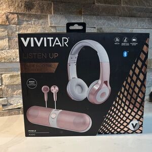 VIVITAR Bluetooth Over-Ear Headphones - Rose Gold